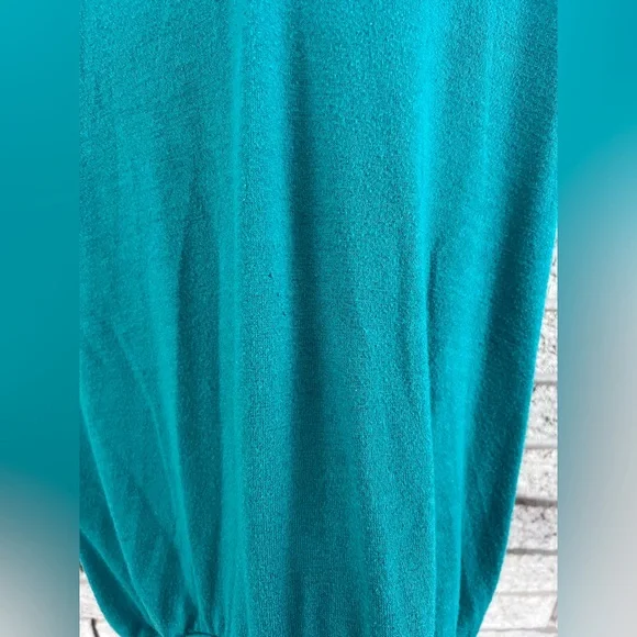 Aritzia Wilfred Free Oversized Turquoise Knit tunic - Picture 3 of 4
